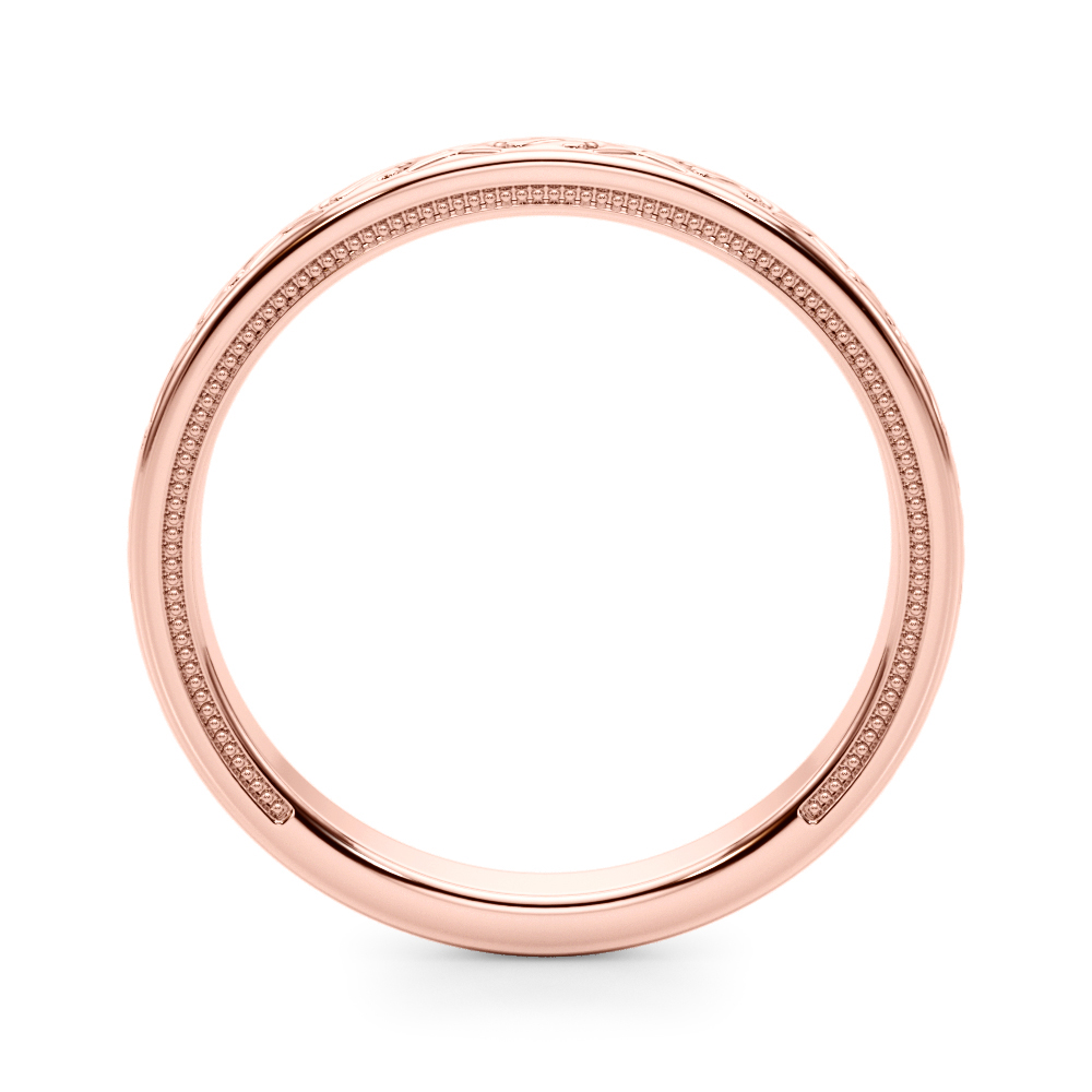  Vintage Inspired Wedding Band  Unknown Friendly Weight 10K yellow, white or rose gold - view 6