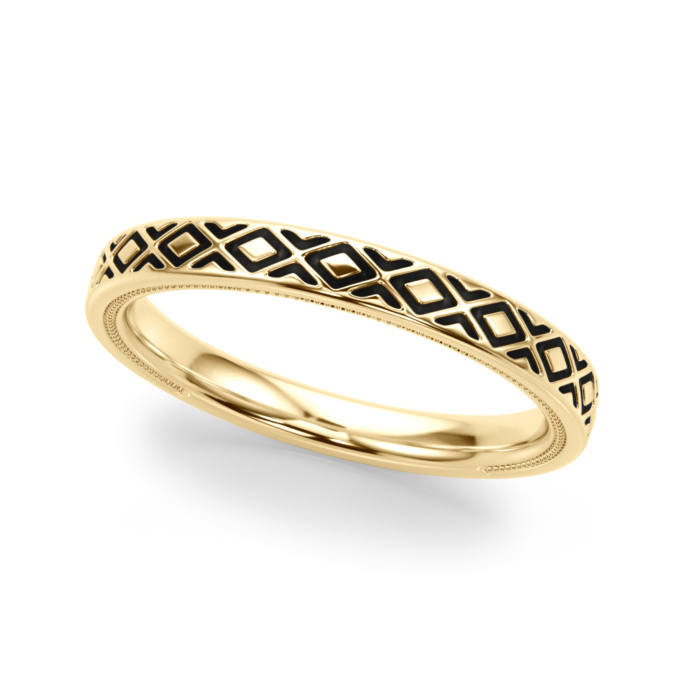  Vintage Inspired Wedding Band  Unknown Friendly Weight 10K yellow, white or rose gold - view 3