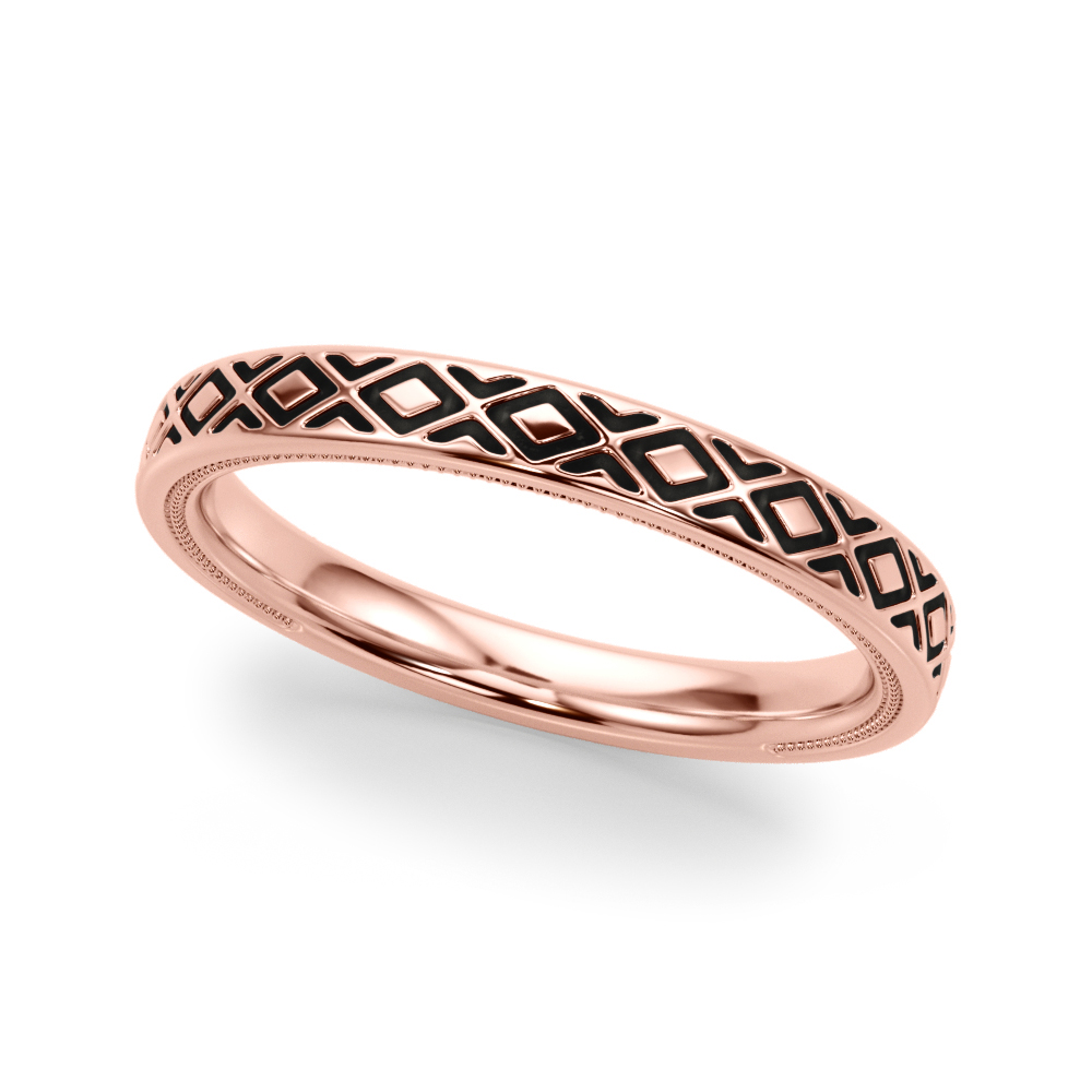  Vintage Inspired Wedding Band  Unknown Friendly Weight 10K yellow, white or rose gold - view 5