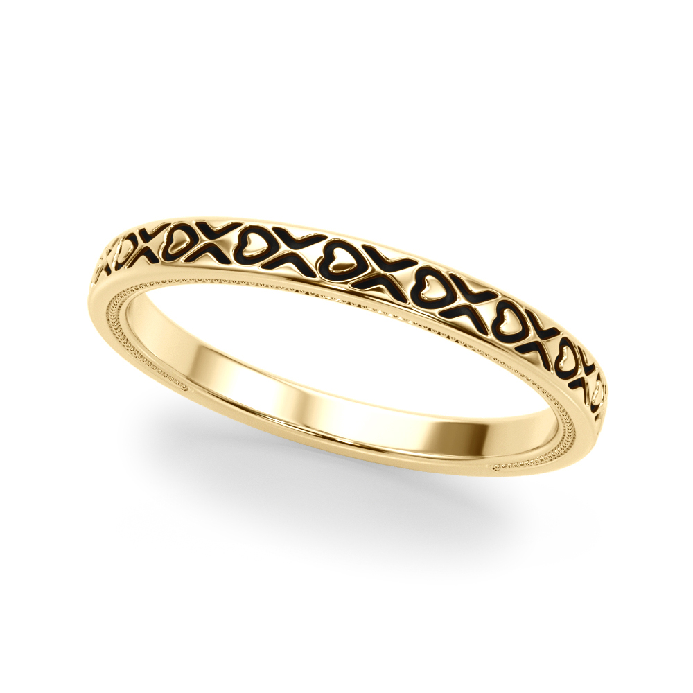  Vintage Inspired Wedding Band  Unknown Friendly Weight 10K yellow, white or rose gold - view 3