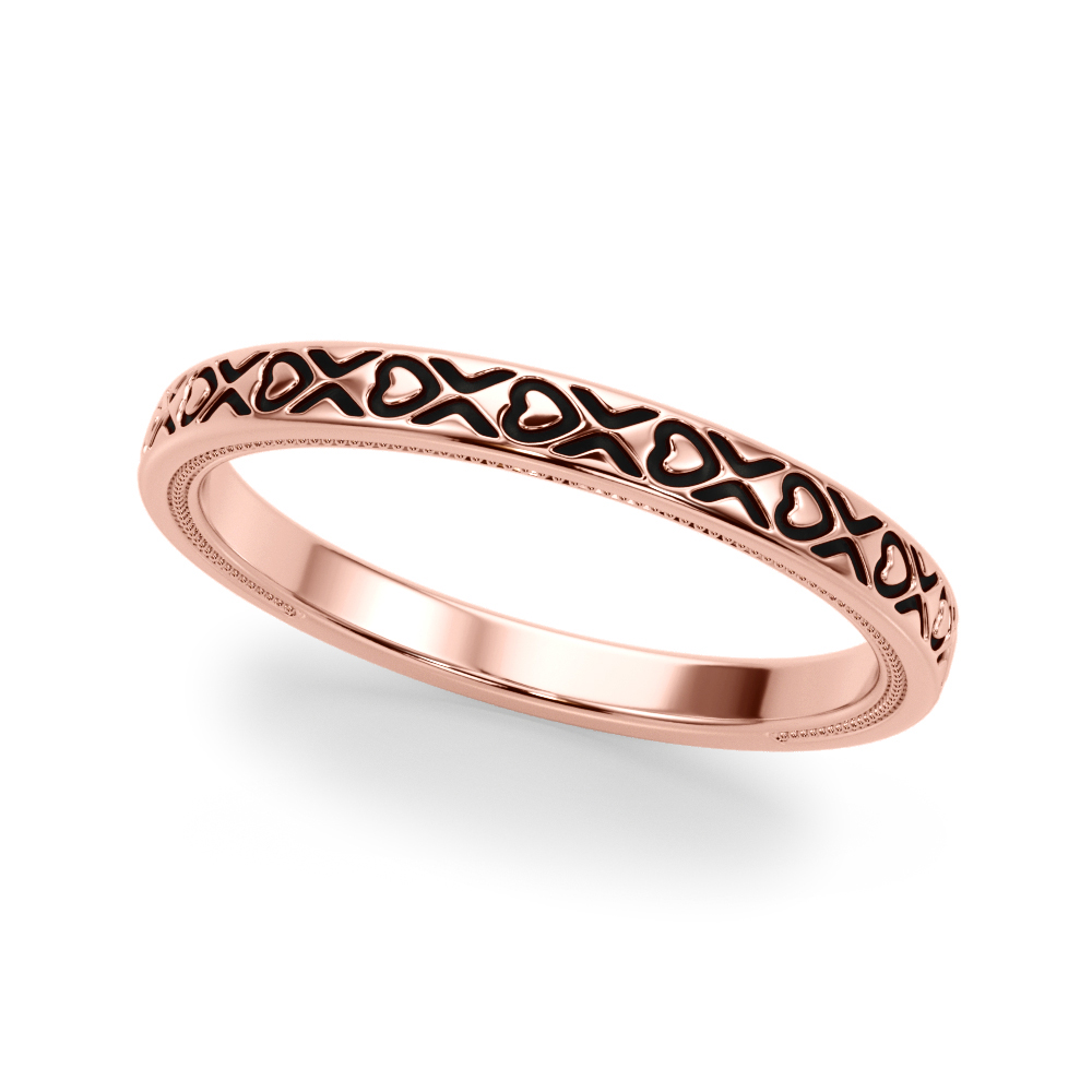  Vintage Inspired Wedding Band  Unknown Friendly Weight 10K yellow, white or rose gold - view 5