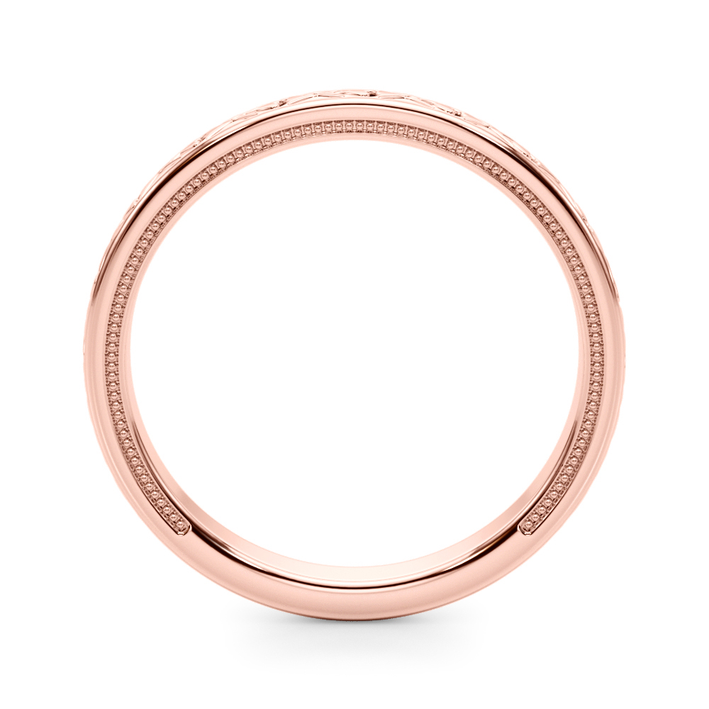  Vintage Inspired Wedding Band  Unknown Friendly Weight 10K yellow, white or rose gold - view 6