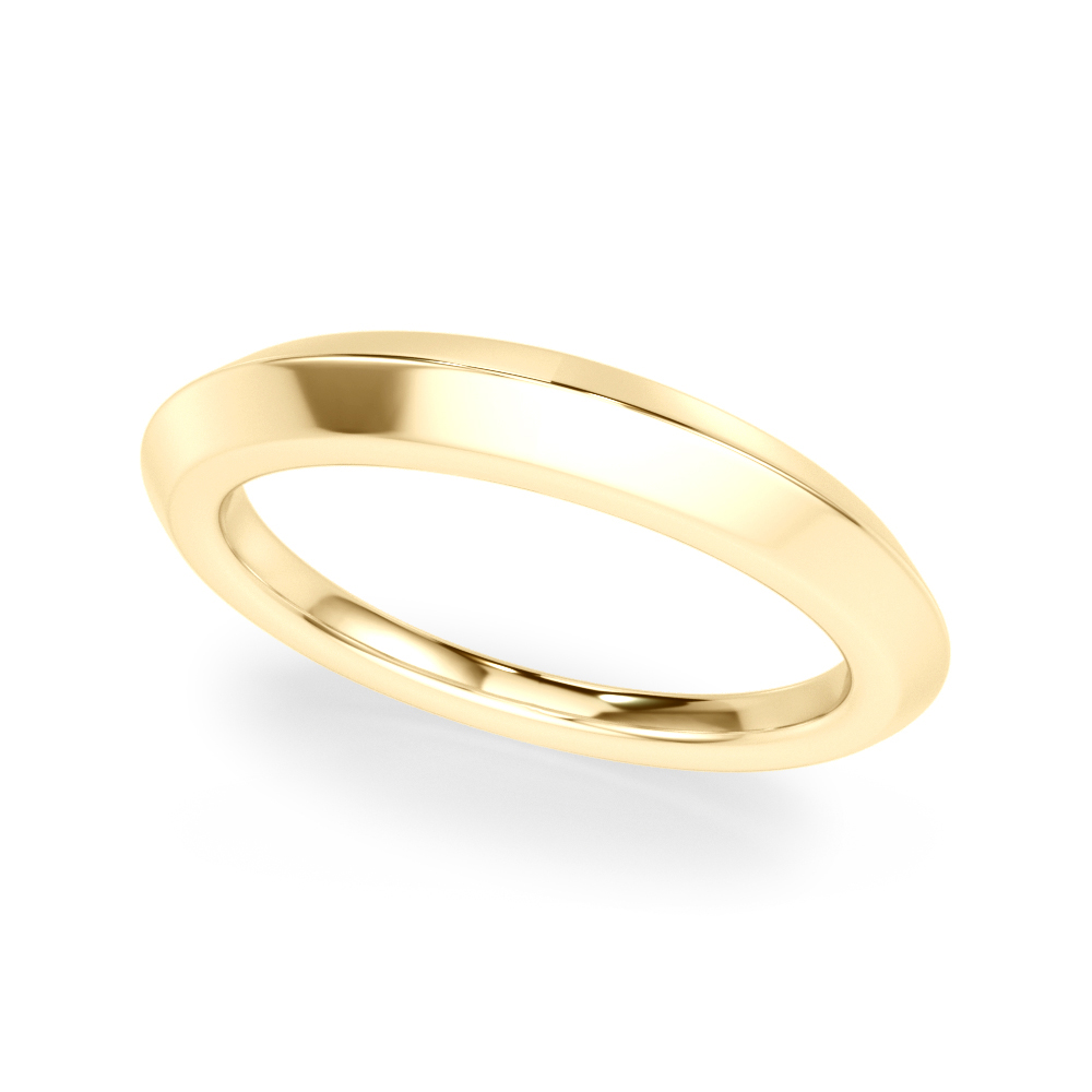  Plain Knife Edge Wedding Band  Unknown Friendly Weight 10K yellow, white or rose gold - view 3
