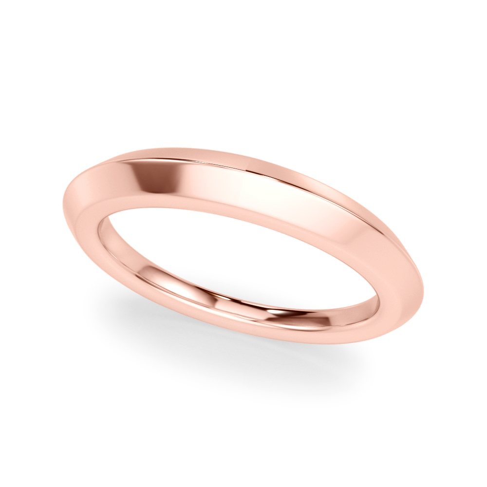  Plain Knife Edge Wedding Band  Unknown Friendly Weight 10K yellow, white or rose gold - view 5