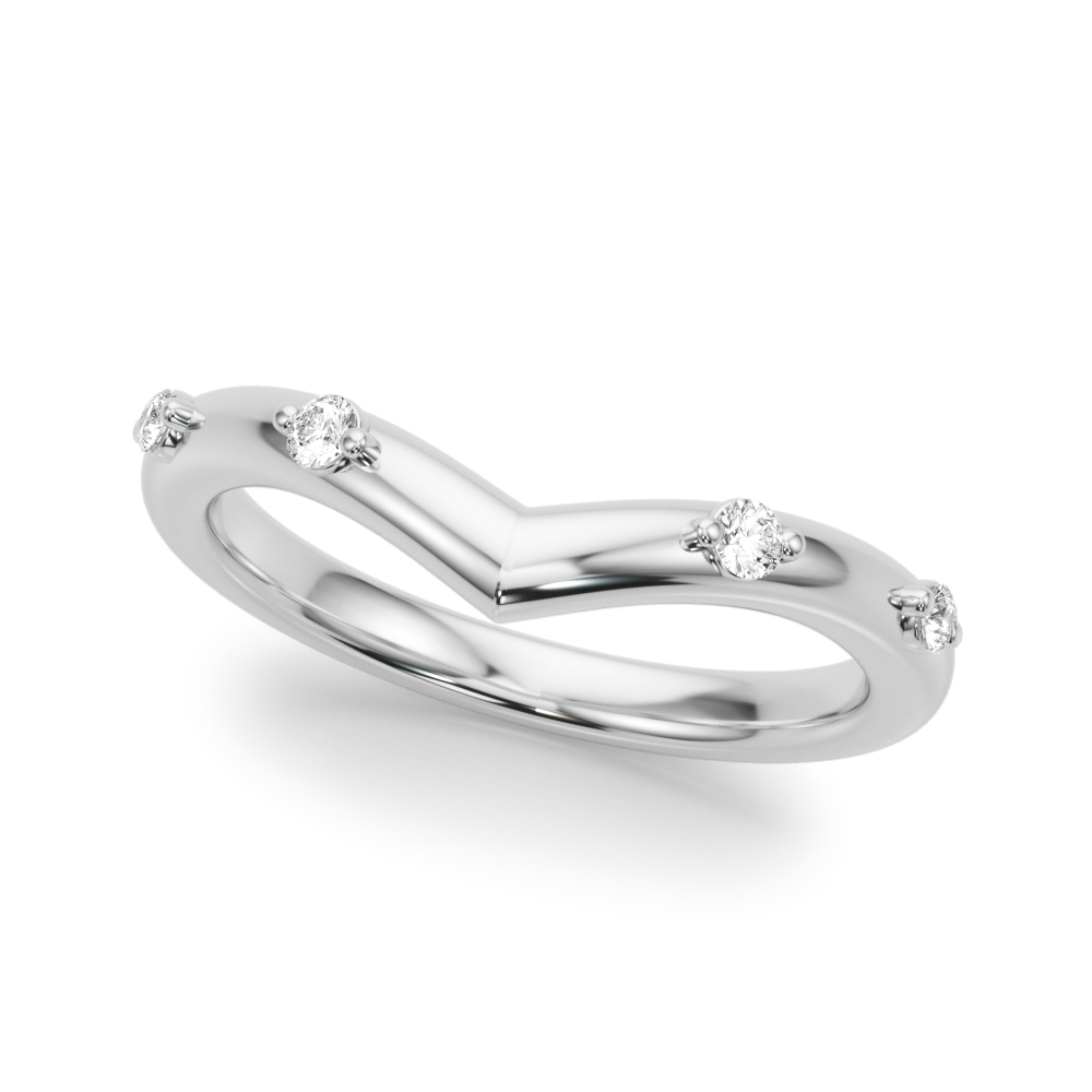 Chevron Wedding Band | USA Jewels