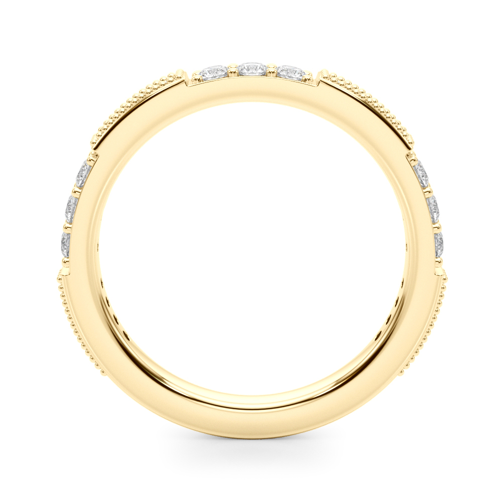  Ladies Alternating Milgrain & Prong Wedding Band 3/8 Carat Total Weight   (Lab-Created) 0.43 C.T.W 10K yellow, white or rose gold - view 4