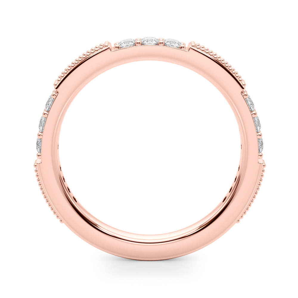  Ladies Alternating Milgrain & Prong Wedding Band 3/8 Carat Total Weight   (Lab-Created) 0.43 C.T.W 10K yellow, white or rose gold - view 6