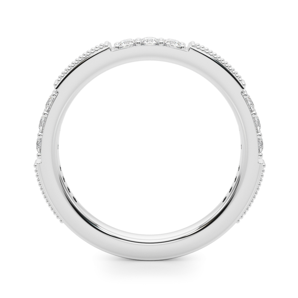  Ladies Alternating Milgrain & Prong Wedding Band 3/8 Carat Total Weight   (Lab-Created) 0.43 C.T.W 10K yellow, white or rose gold - view 2