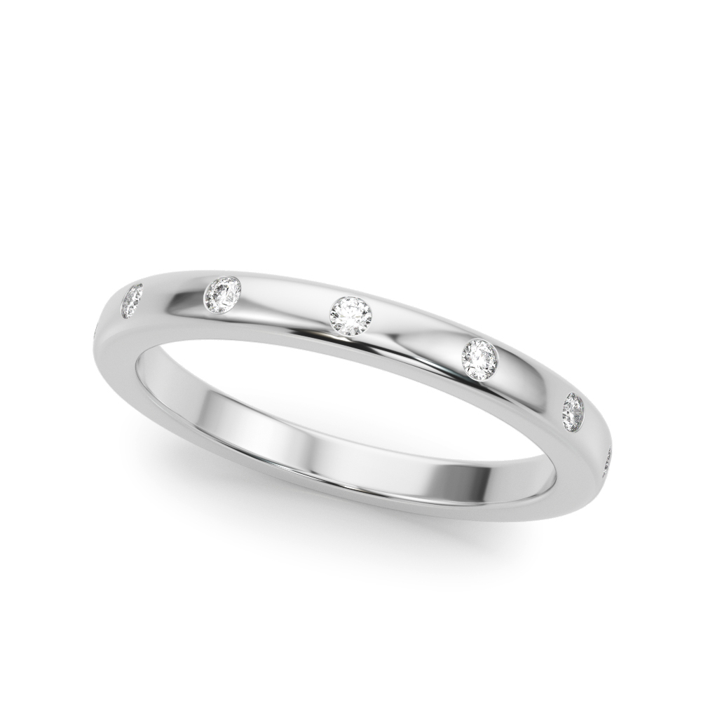 Burnished Wedding Band