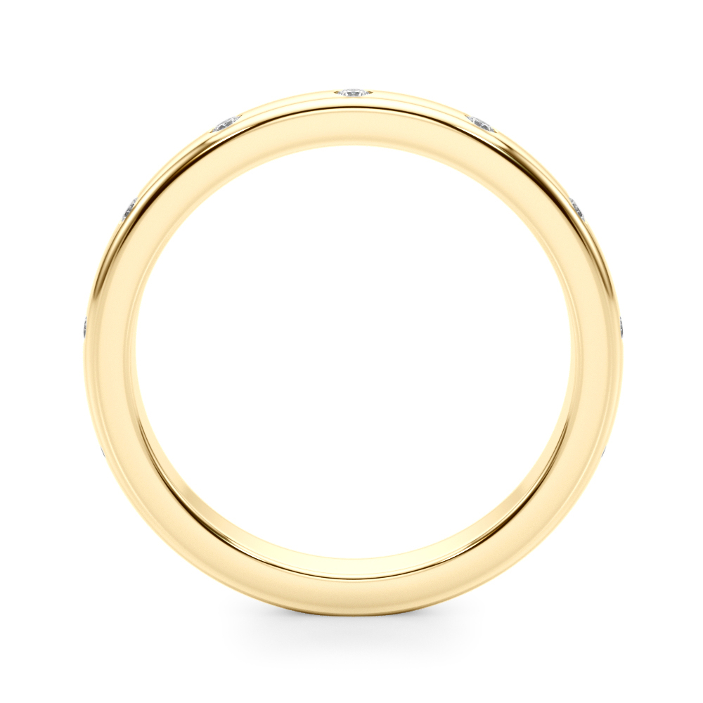  Ladies Burnished Wedding Band 1/10 Carat Total Weight   (Lab-Created) 0.13 C.T.W 10K yellow, white or rose gold - view 4