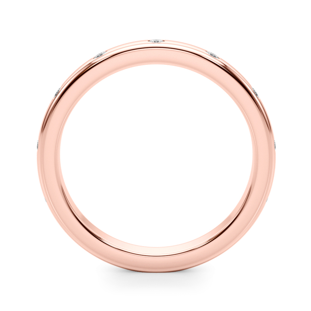  Ladies Burnished Wedding Band 1/10 Carat Total Weight   (Lab-Created) 0.13 C.T.W 10K yellow, white or rose gold - view 6