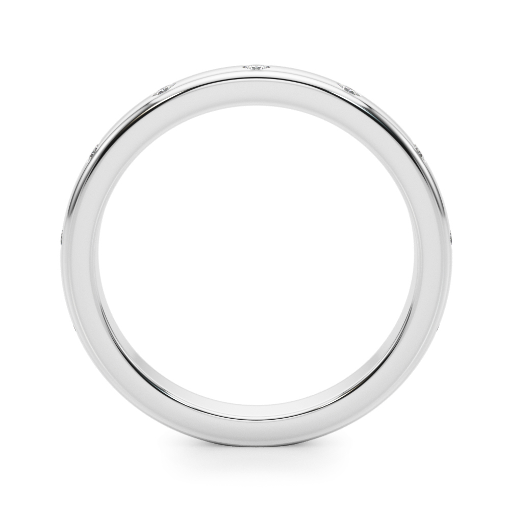  Ladies Burnished Wedding Band 1/10 Carat Total Weight   (Lab-Created) 0.13 C.T.W 10K yellow, white or rose gold - view 2