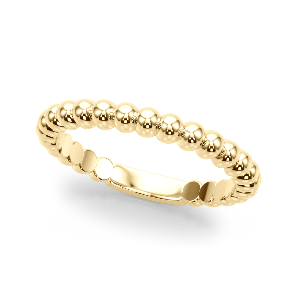  Beaded Wedding Band  Unknown Friendly Weight 10K yellow, white or rose gold - view 3