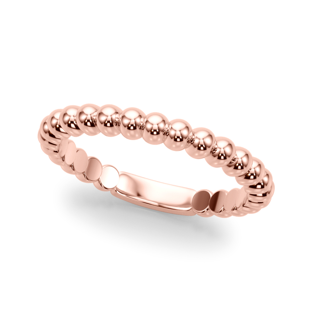  Beaded Wedding Band  Unknown Friendly Weight 10K yellow, white or rose gold - view 5