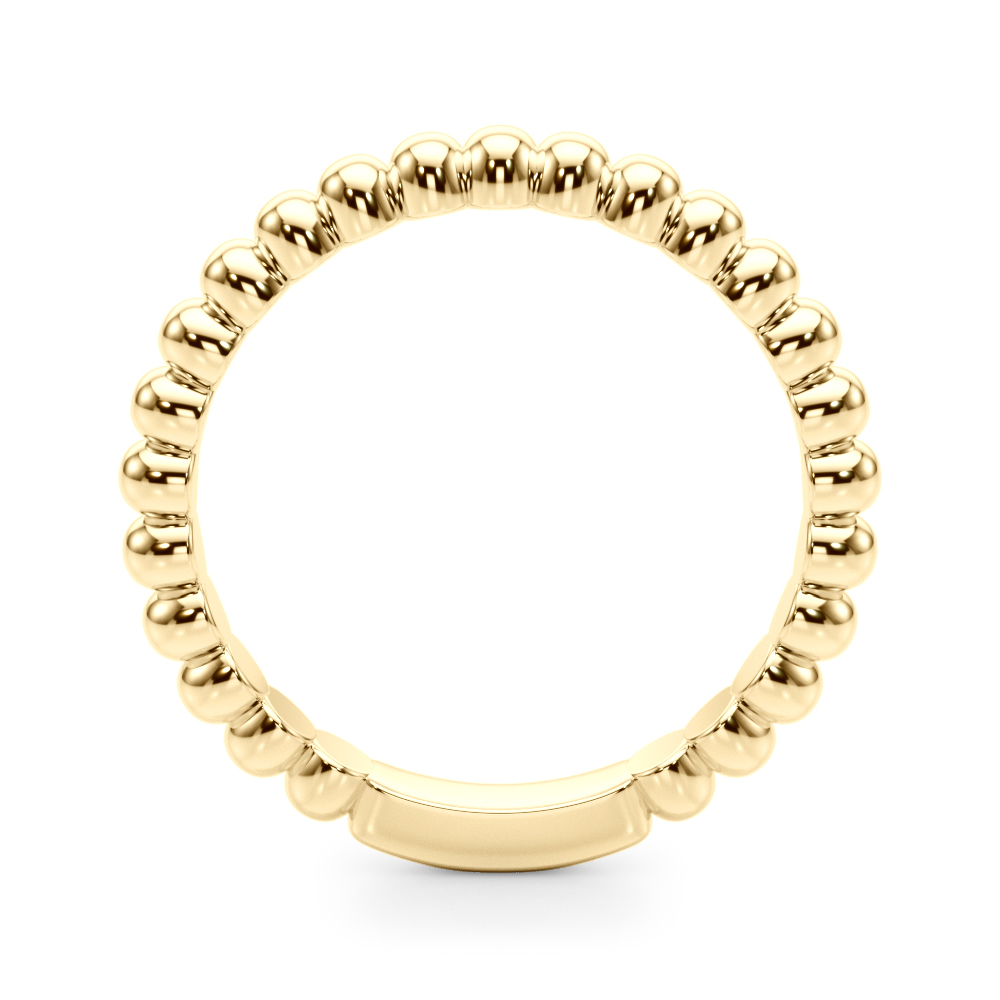  Beaded Wedding Band  Unknown Friendly Weight 10K yellow, white or rose gold - view 4