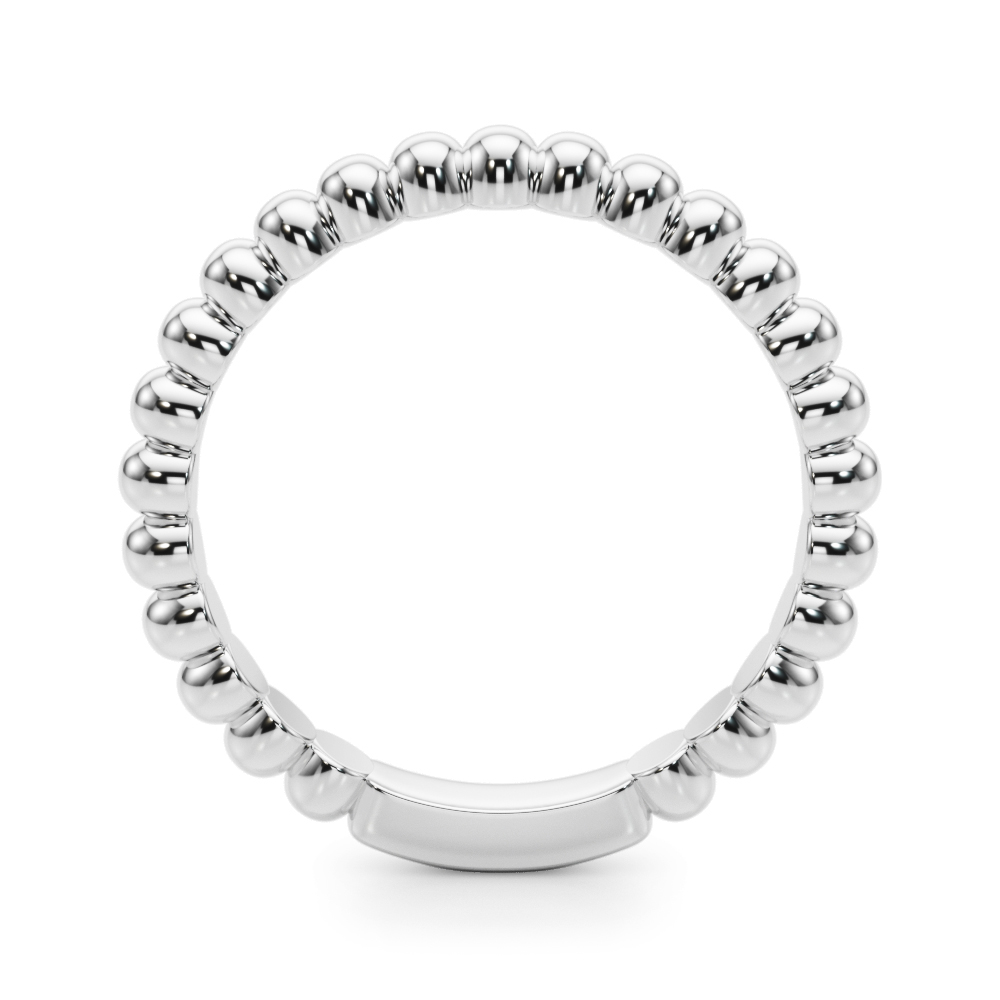  Beaded Wedding Band  Unknown Friendly Weight 10K yellow, white or rose gold - view 2
