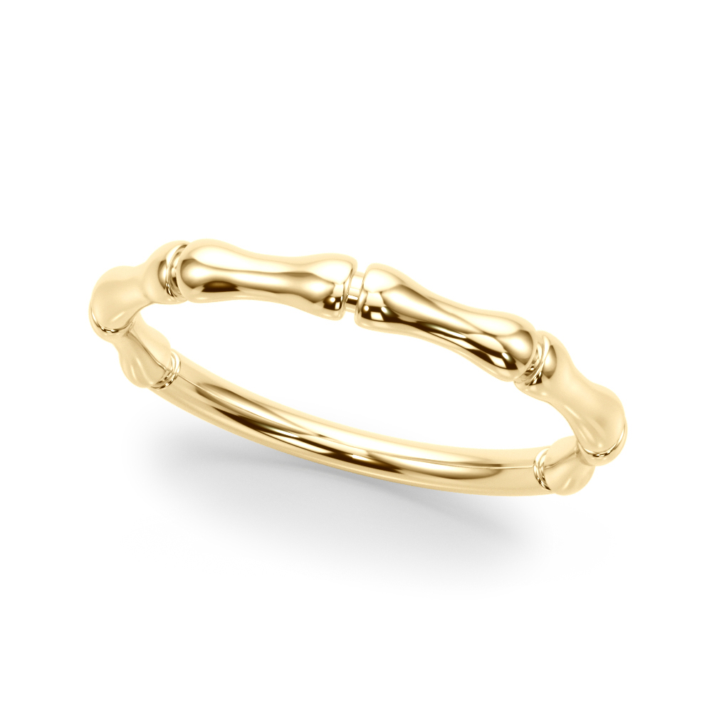  Bamboo Style Wedding Band  Unknown Friendly Weight 10K yellow, white or rose gold - view 3
