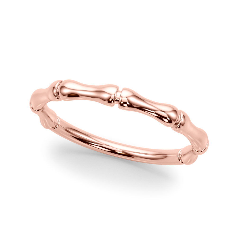  Bamboo Style Wedding Band  Unknown Friendly Weight 10K yellow, white or rose gold - view 5
