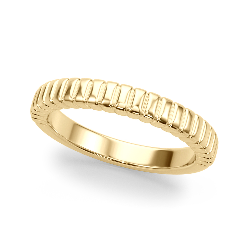  Textured Wedding Band  Unknown Friendly Weight 10K yellow, white or rose gold - view 3