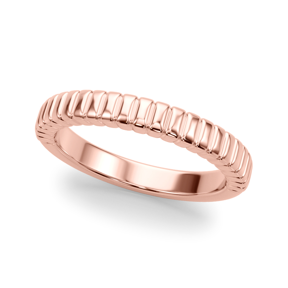  Textured Wedding Band  Unknown Friendly Weight 10K yellow, white or rose gold - view 5