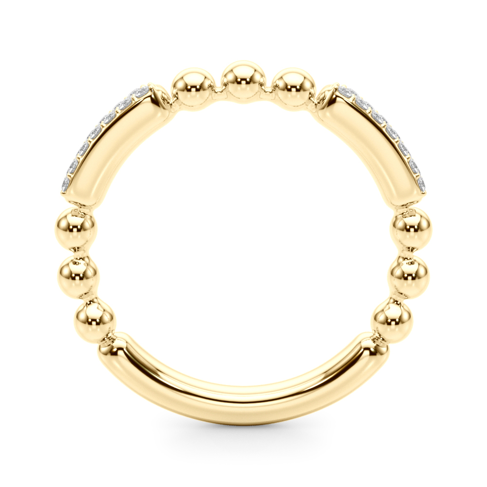  Ladies Beaded Diamond Wedding Band 1/10 Carat Total Weight   (Lab-Created) 0.13 C.T.W 10K yellow, white or rose gold - view 4