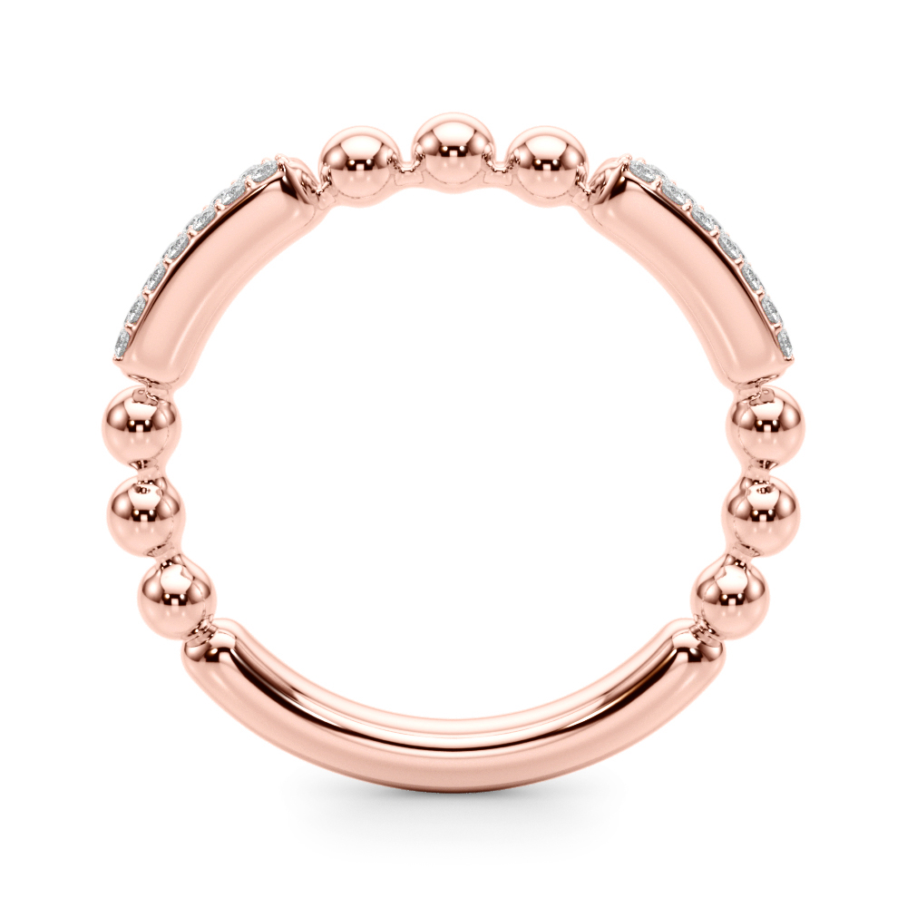  Ladies Beaded Diamond Wedding Band 1/10 Carat Total Weight   (Lab-Created) 0.13 C.T.W 10K yellow, white or rose gold - view 6