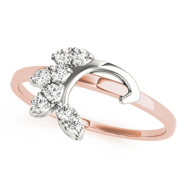  Ladies Nature Inspired Floral Wraps & Inserts Wedding Bands 1/10 Carat Total Weight   (Lab-Created) 0.12 C.T.W 10K yellow, white or rose gold - view 5