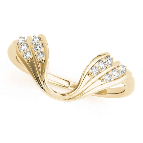  Ladies Wedding Band Insert 1/10 Carat Total Weight   (Lab-Created) 0.12 C.T.W 10K yellow, white or rose gold - view 3