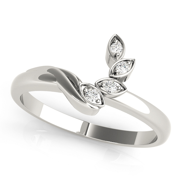 Bypass Marquise Leaf Shape Wedding Bands | USA Jewels