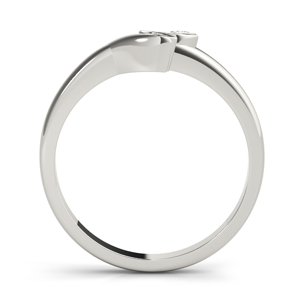  Ladies Bypass Marquise Leaf Shape Wedding Bands 0.02 Carat Total Weight  0.02 C.T.W 10K yellow, white or rose gold - view 2