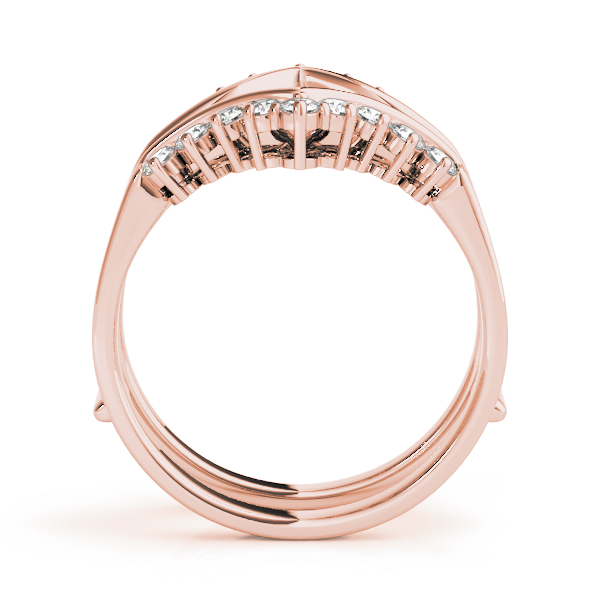  Ladies Wraps & Inserts Curved Wedding Band 1/3 Carat Total Weight   (Lab-Created) 0.36 C.T.W 10K yellow, white or rose gold - view 6