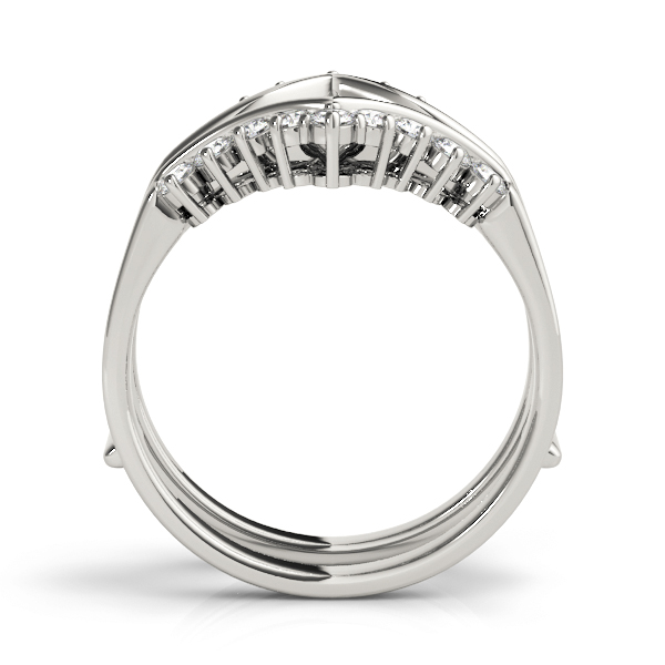  Ladies Wraps & Inserts Curved Wedding Band 1/3 Carat Total Weight   (Lab-Created) 0.36 C.T.W 10K yellow, white or rose gold - view 2