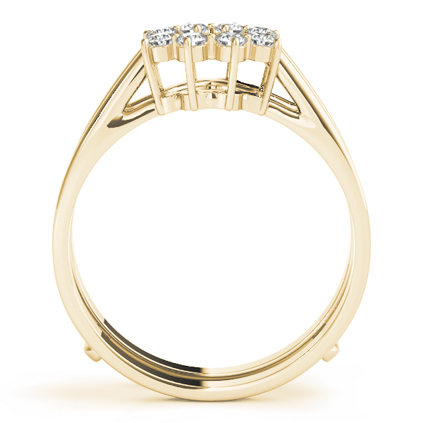  Ladies Curved Wraps & Inserts Wedding Bands .15 Carat Total Weight   (Lab-Created) 0.16 C.T.W 10K yellow, white or rose gold - view 4