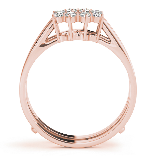  Ladies Curved Wraps & Inserts Wedding Bands .15 Carat Total Weight   (Lab-Created) 0.16 C.T.W 10K yellow, white or rose gold - view 6