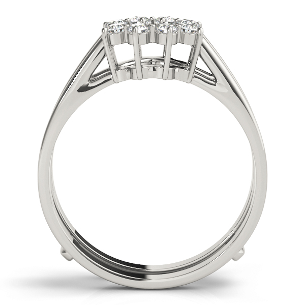  Ladies Curved Wraps & Inserts Wedding Bands .15 Carat Total Weight   (Lab-Created) 0.16 C.T.W 10K yellow, white or rose gold - view 2