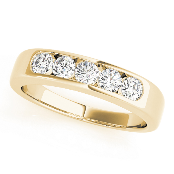  Ladies Channel Set Wedding Bands 1/4 Carat Total Weight   (Lab-Created) 0.25 C.T.W 10K yellow, white or rose gold - view 3
