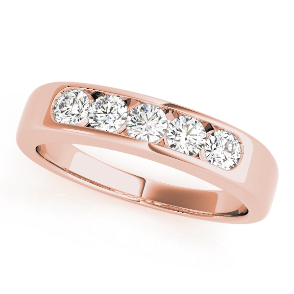  Ladies Channel Set Wedding Bands 1/4 Carat Total Weight   (Lab-Created) 0.25 C.T.W 10K yellow, white or rose gold - view 5