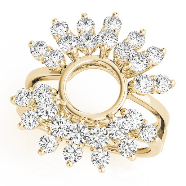  Ladies Wedding Band Flower Insert 1.0 Carat Total Weight   (Lab-Created) 0.98 C.T.W 10K yellow, white or rose gold - view 3