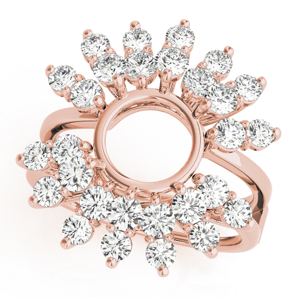  Ladies Wedding Band Flower Insert 1.0 Carat Total Weight   (Lab-Created) 0.98 C.T.W 10K yellow, white or rose gold - view 5