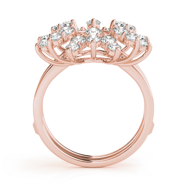  Ladies Wedding Band Flower Insert 1.0 Carat Total Weight   (Lab-Created) 0.98 C.T.W 10K yellow, white or rose gold - view 6