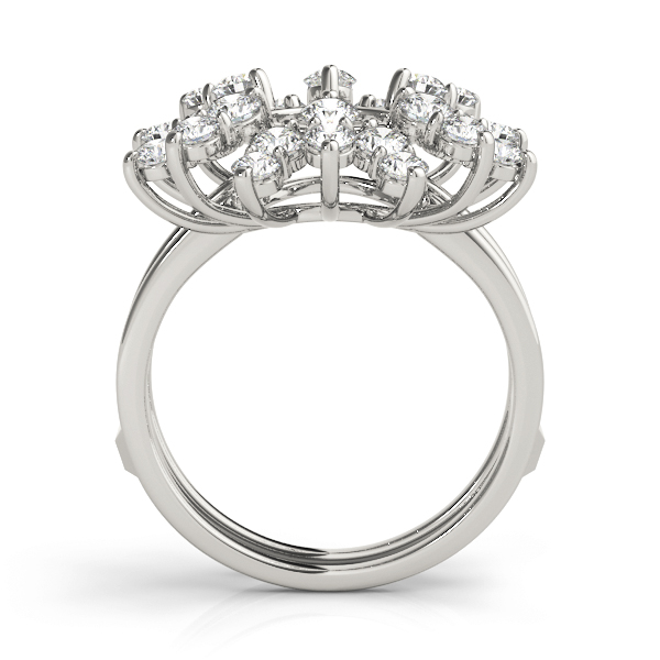  Ladies Wedding Band Flower Insert 1.0 Carat Total Weight   (Lab-Created) 0.98 C.T.W 10K yellow, white or rose gold - view 2