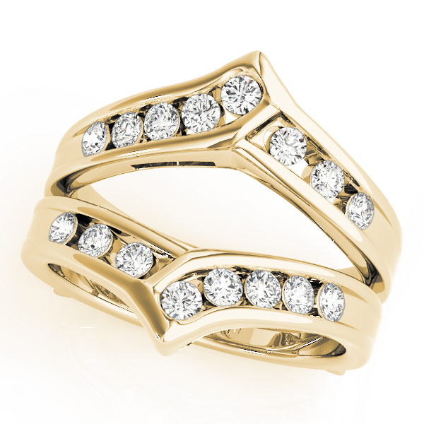  Ladies Channel Set Wraps & Inserts Wedding Bands 1/2 Carat Total Weight   (Lab-Created) 0.48 C.T.W 10K yellow, white or rose gold - view 3