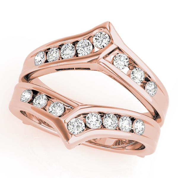  Ladies Channel Set Wraps & Inserts Wedding Bands 1/2 Carat Total Weight   (Lab-Created) 0.48 C.T.W 10K yellow, white or rose gold - view 5