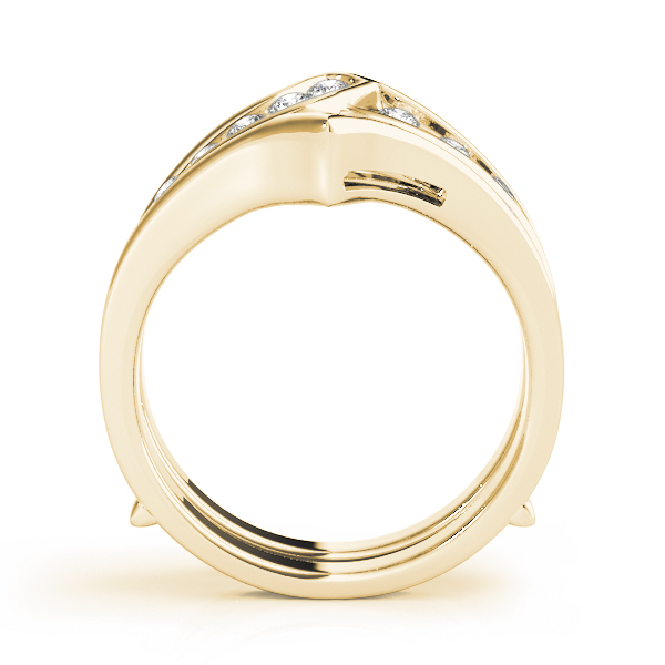 Ladies Channel Set Wraps & Inserts Wedding Bands 1/2 Carat Total Weight   (Lab-Created) 0.48 C.T.W 10K yellow, white or rose gold - view 4