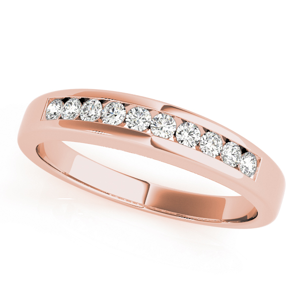  Ladies Channel Set Wedding Band 1/5 Carat Total Weight   (Lab-Created) 0.20 C.T.W 10K yellow, white or rose gold - view 5