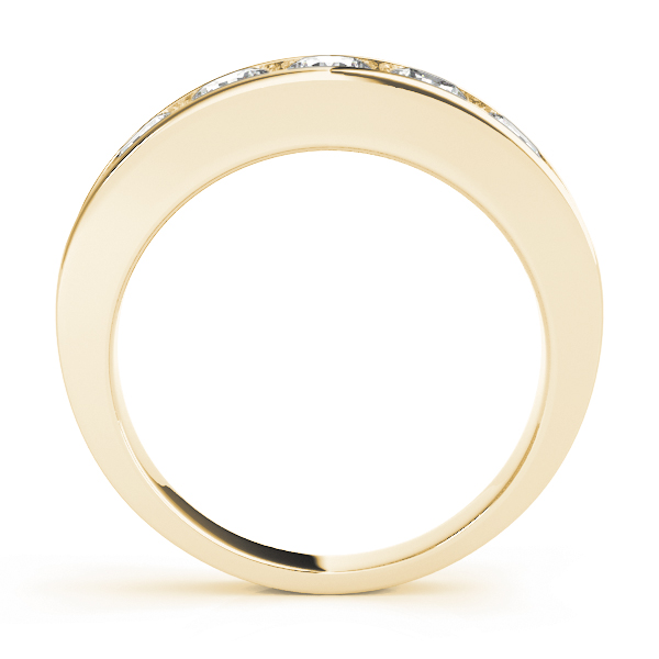  Ladies Channel Set Wedding Band 1/4 Carat Total Weight   (Lab-Created) 0.28 C.T.W 10K yellow, white or rose gold - view 4