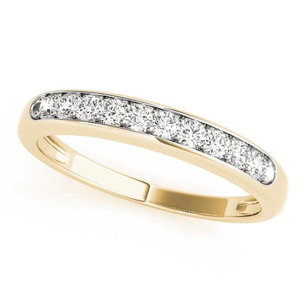  Ladies Channel Set Wedding Bands 1/4 Carat Total Weight   (Lab-Created) 0.25 C.T.W 10K yellow, white or rose gold - view 3