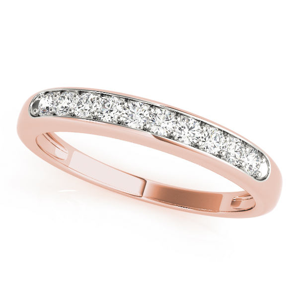  Ladies Channel Set Wedding Bands 1/4 Carat Total Weight   (Lab-Created) 0.25 C.T.W 10K yellow, white or rose gold - view 5