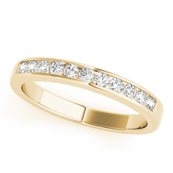  Ladies Channel Set Wedding Band 1/4 Carat Total Weight   (Lab-Created) 0.28 C.T.W 10K yellow, white or rose gold - view 3