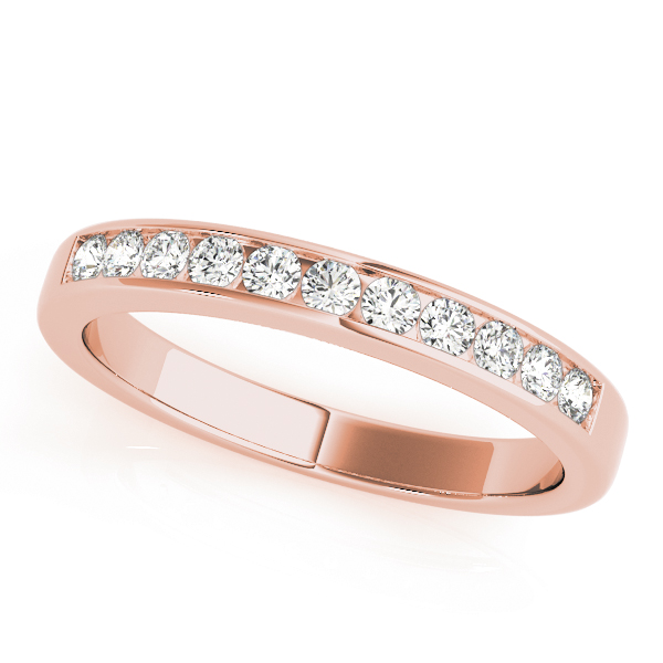  Ladies Channel Set Wedding Band 1/4 Carat Total Weight   (Lab-Created) 0.28 C.T.W 10K yellow, white or rose gold - view 5